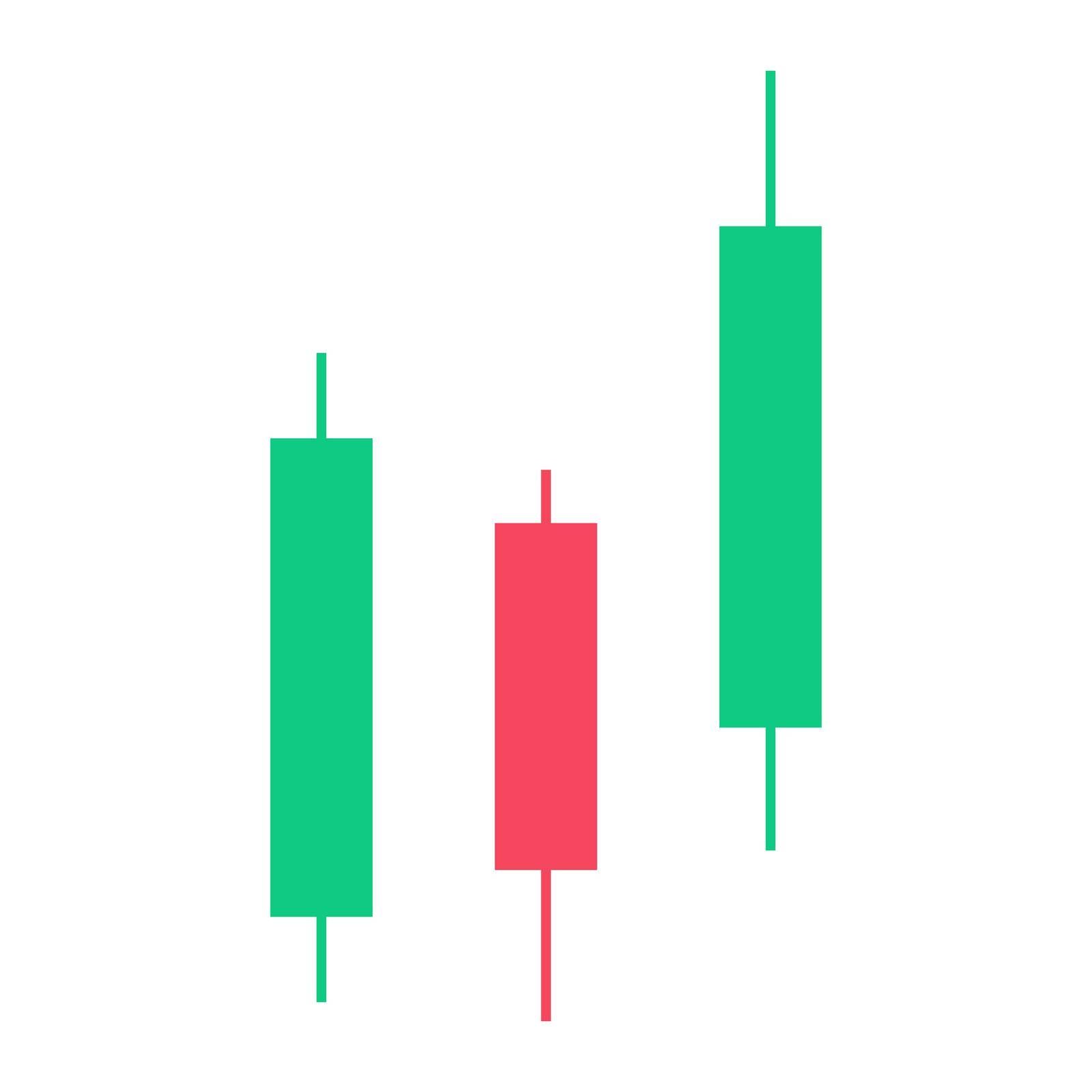 Candle Trading Chart For Analyzing Trading On The Crypto Currency And Stock Markets 