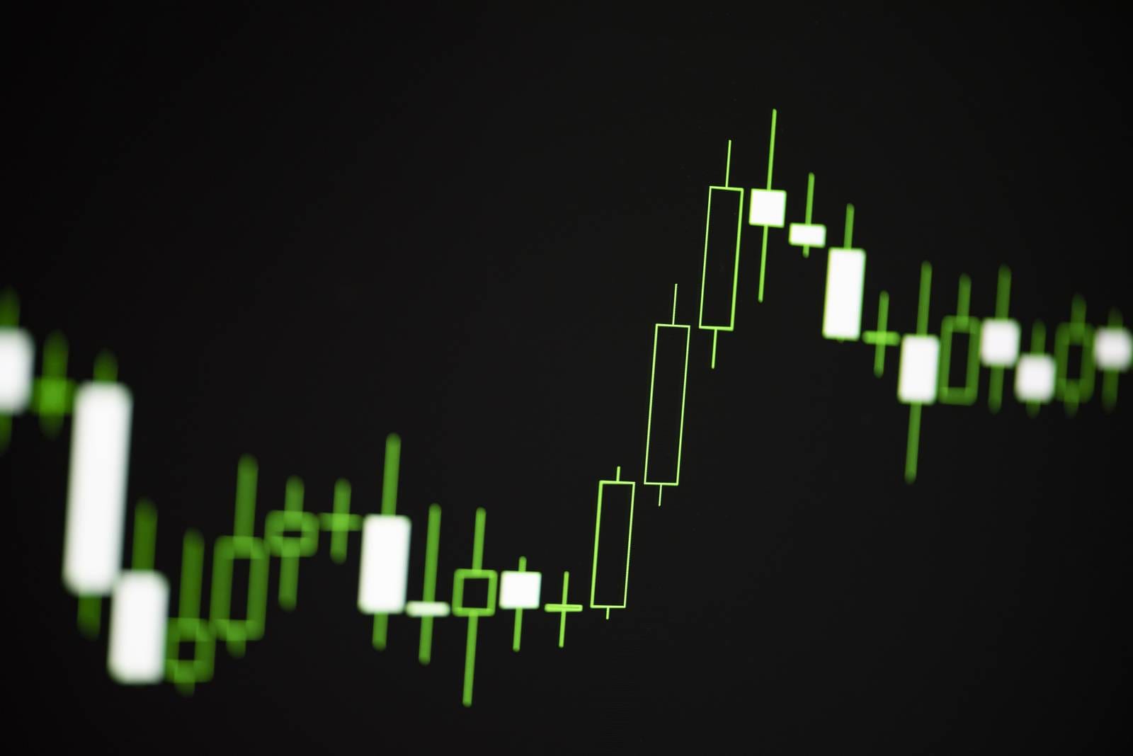 Stock Graph Charts On The Stock Market Exchange Price