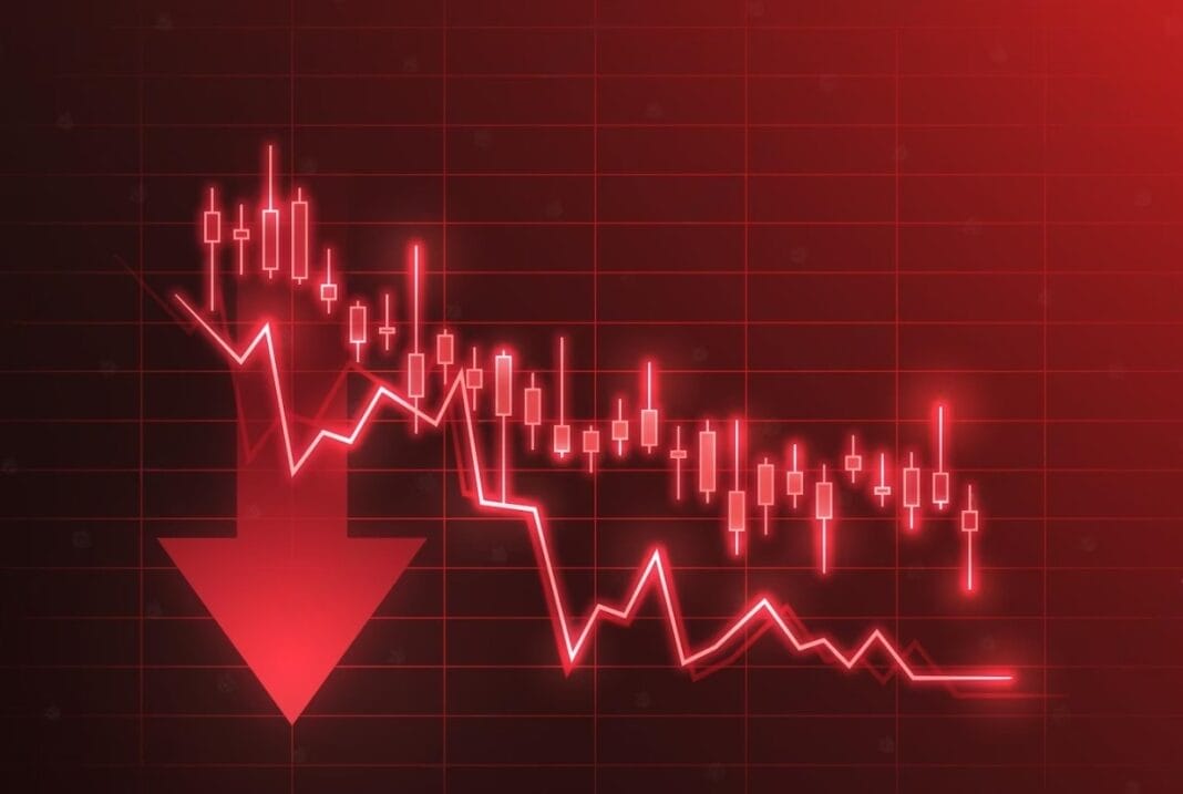 a downtrend graph of stock market