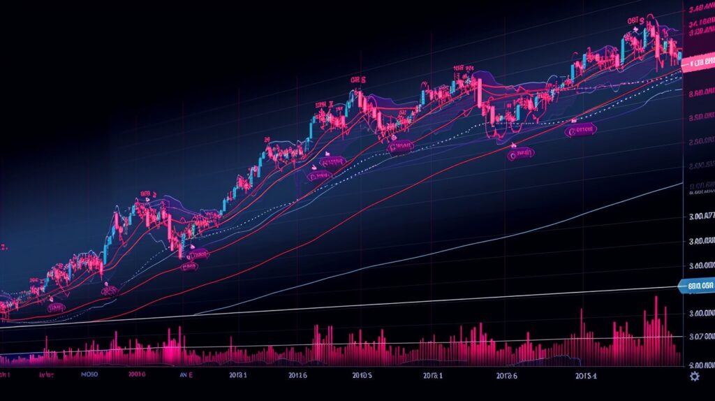 QQQ 200 Day Moving Average featuring Candlestick chart of QQQ with 200-day MA, showing trends and key levels.