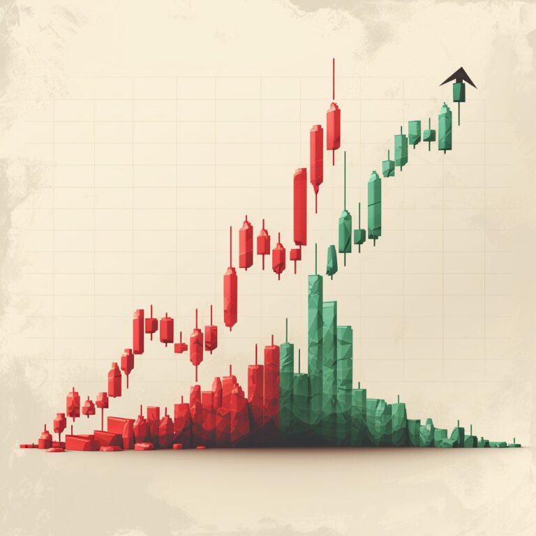 Candlestick charts with piercing pattern