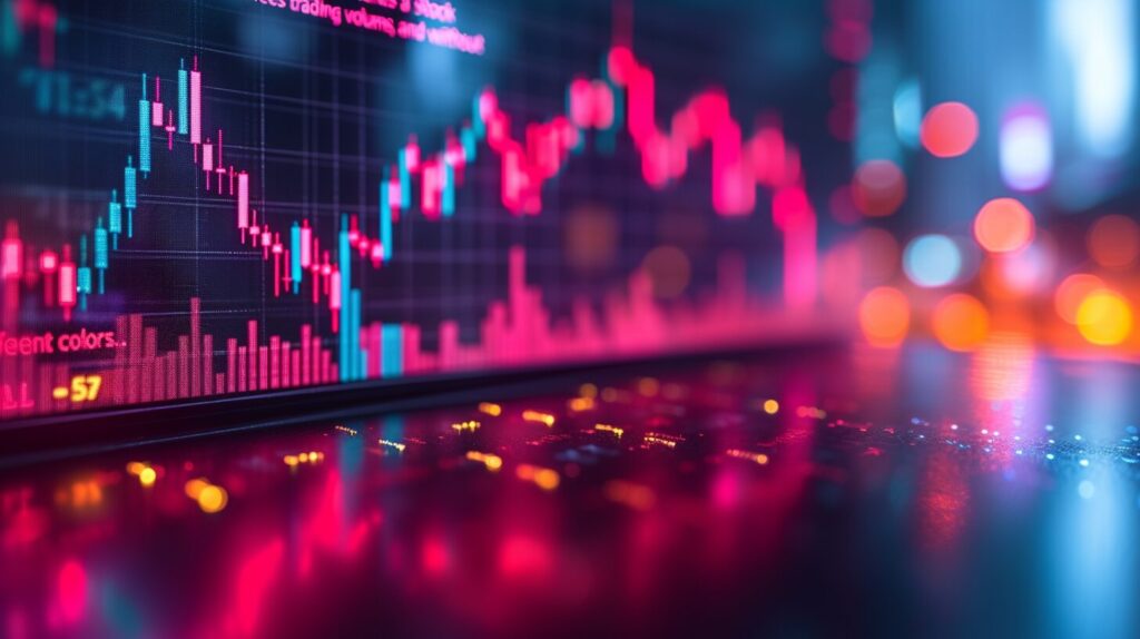 Chart comparing stock prices with SSR in different colors.