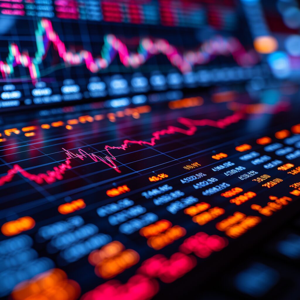 Technical Indicators Cheat Sheet: featuring a Detailed stock market chart with technical indicators