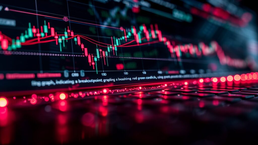 Downward Channel Pattern featuring a Parallel descending trendlines, red bearish candlesticks