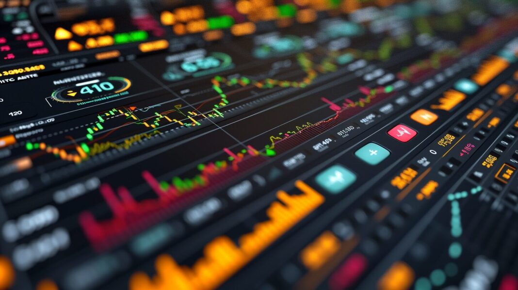 Thinkorswim platform with efficient indicators and relative volume graph.